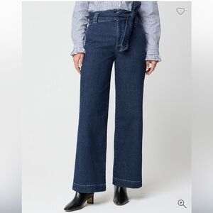 NWT J. Crew Wide-leg paper-bag denim trouser, size 25